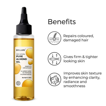 Brillare 100% Natural Pure Almond Oil - 100 ml