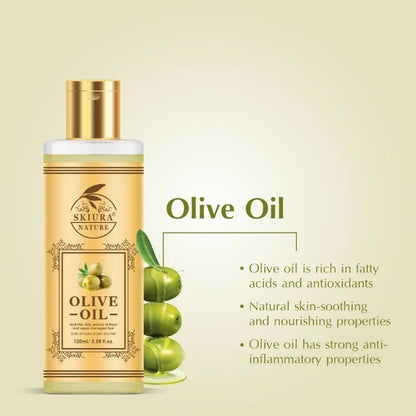 Skiura Nature Olive Oil For Anti Hair Fall, Thick Hair & Fast Hair Growth - 100 ml