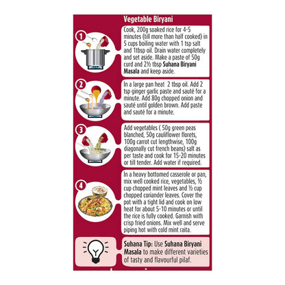 Suhana Biryani Masala Easy to Cook Pouch - 200 gm - Pack of 2