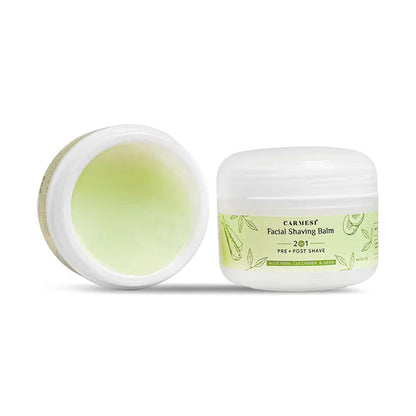 Carmesi Facial Shaving Balm for Women - 2-in-1 (Pre + Post-Shave) - Aloe Vera, Cucumber, Neem - 50 gm