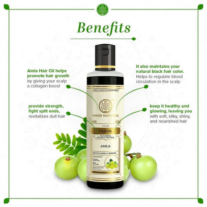 Khadi Natural Pure Amla Herbal Hair Oil - 210 ml