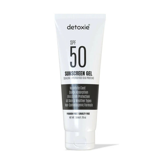 Detoxie Squalene & Silk Protiens SPF50 Sunscreen Gel For All Skin Types - 50 ml - Pack of 1