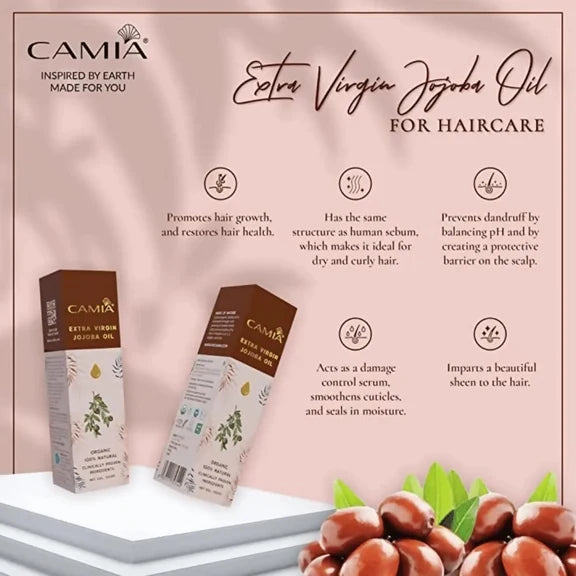 Camia Organic Extra Virgin Cold Pressed Jojoba Oil - 100 ml