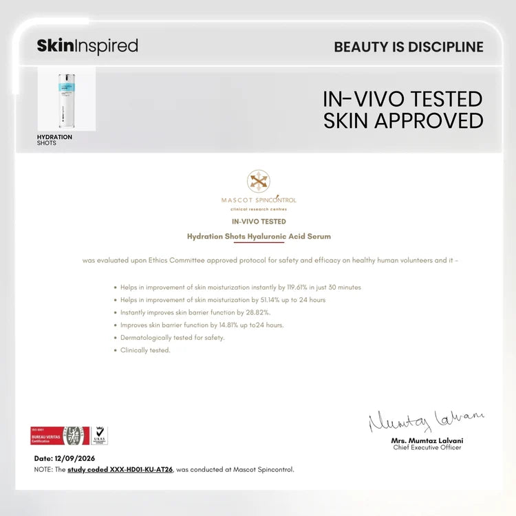 Hydration Shots - 2% Hyaluronic Acid Serum for Face
