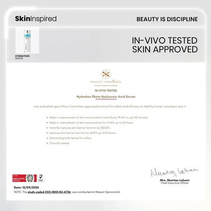 Hydration Shots - 2% Hyaluronic Acid Serum for Face