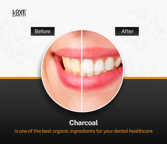 Love Earth Teeth Whitening Charcoal Powder - 50 gm