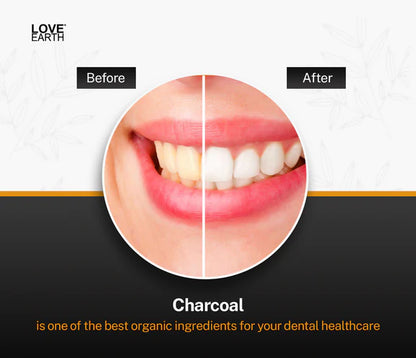 Love Earth Teeth Whitening Charcoal Powder - 50 gm
