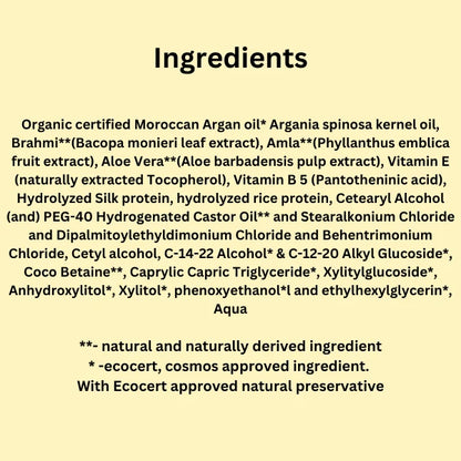 Organic Argan oil and Brahmi Deep nourishing hair conditioner-200ml
