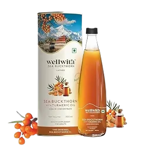 Wellwith Sea Buckthorn with Turmeric Curcumin Oil Juice - 300 ml