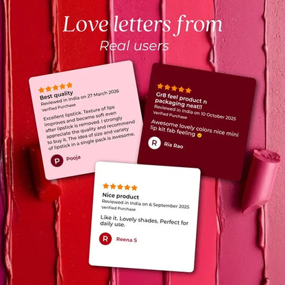 Herb Enriched Ayurvedic Lipstick Micro-Mini Kit - 8 shades