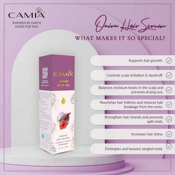 Camia Organic Onion Hair Oil - 100 ml