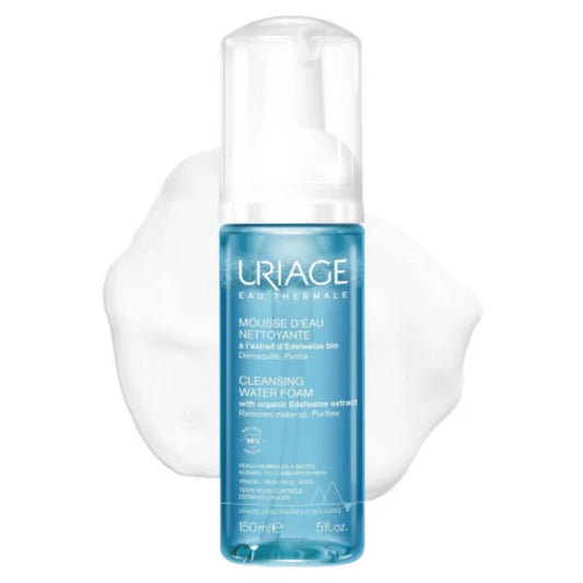 Uriage Face Cleanser Make-Up Remover Ultra-Soft Airy Foam Rinse-Off Cleanser - 150 ml