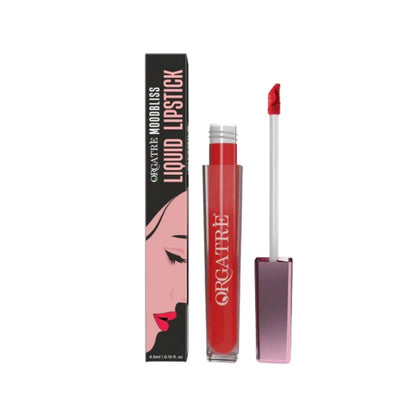 Orgatre Moodbliss Waterproof Glossy Liquid Lipstick - Saffron Allure - 4.5 ml