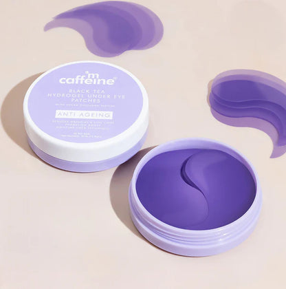 mCaffeine Black Tea Hydrogel Under Eye Patches with Vegan Collagen Peptide - Anti-Ageing - 30 Patches