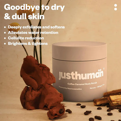 JustHuman Coffee Caramel Body Scrub - 200 gm