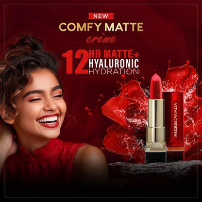 Faces Canada Comfy Matte Creme Lipstick - Make A Wish 20 - 4.2 gm