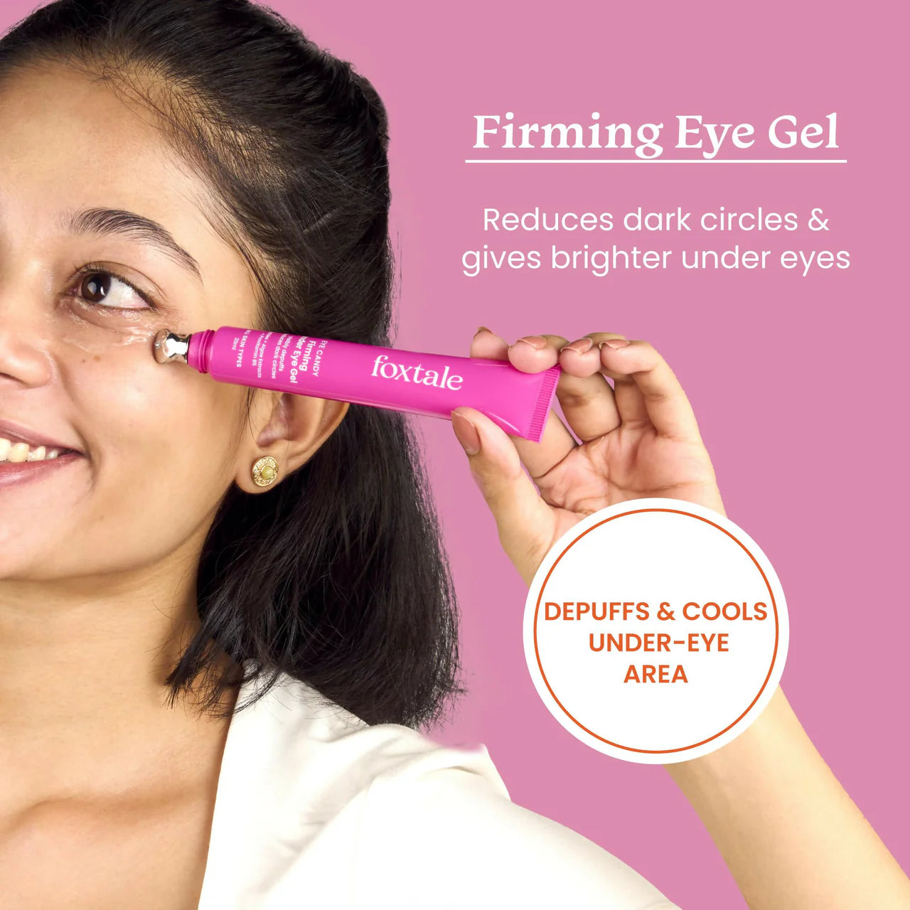 Foxtale Firming Eye Gel To Reduce Dark Circles, Puffy Eyes, Fine Lines and Inflammation
