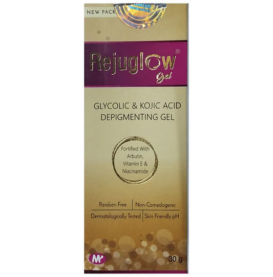 Rejuglow Gel with Glycolic Acid, Kojic Acid, Niacinamide & Vitamin E - 30 gm