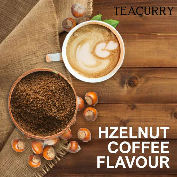 Teacurry Hazelnut Instant Coffee Powder - Arabica Freeze Dried Coffee for Instant Hot & Cold Coffee - 50 gm