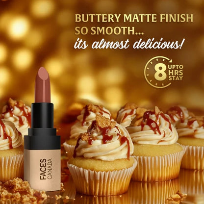 Faces Canada Comfy Matte Velvet Touch Lipstick - Toffee Drizzle 08 - 4.2 gm