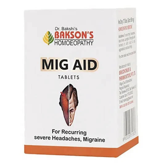 Bakson's Homeopathy Mig Aid Tablets