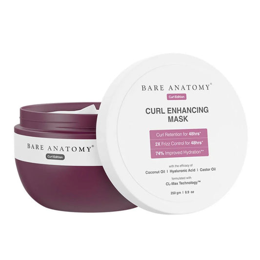 Bare Anatomy Curl Enhancing Hair Mask with Coconut Oil & Castor Oil Hair Mask for Dry & Frizzy Hair