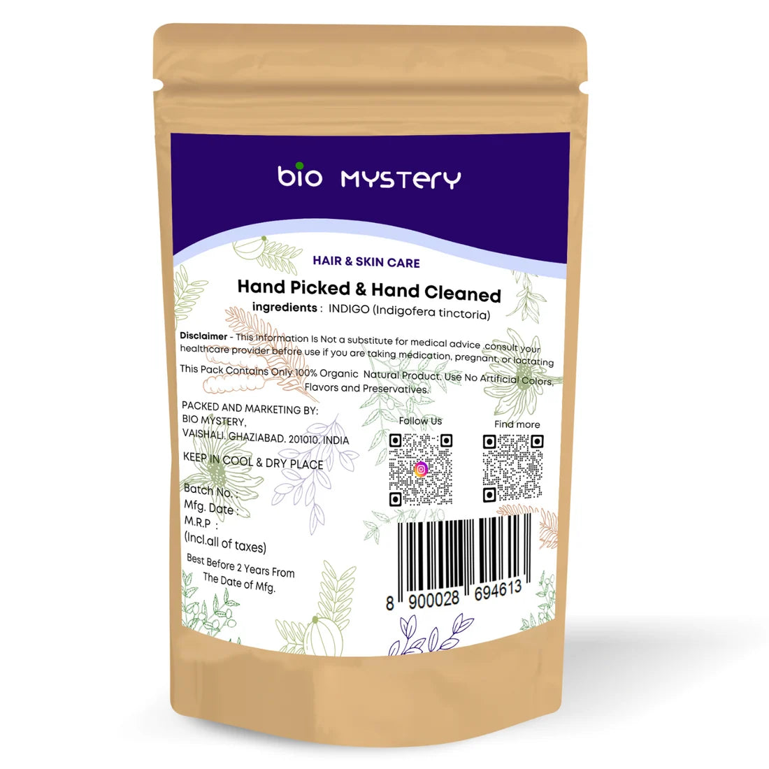 Indigo Powder | 100% Pure Indigofera Tinctoria for Natural Hair Coloring & Care – 227g