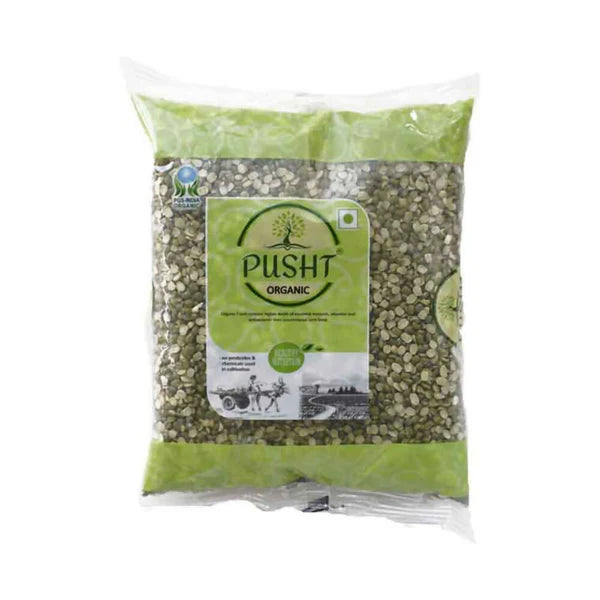 Pusht Organic Moong Chilka Dal - 1 kg