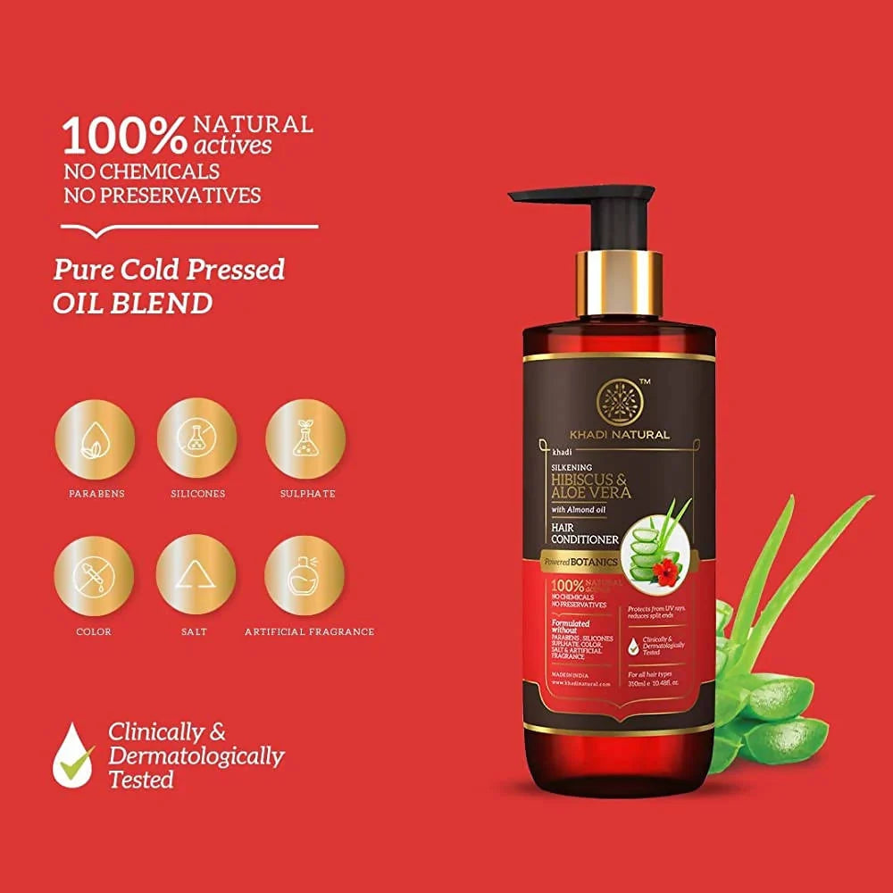 Khadi Natural Hibiscus & Aloe Vera Hair Conditioner - 310 ml