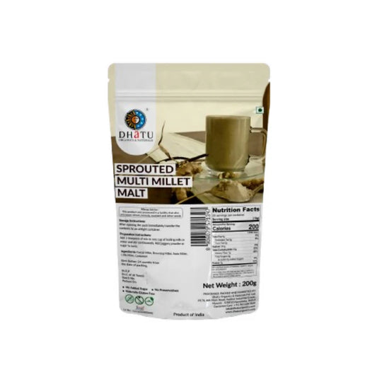 Dhatu Organics & Naturals Sprouted Multi Millet Malt - 200 gm