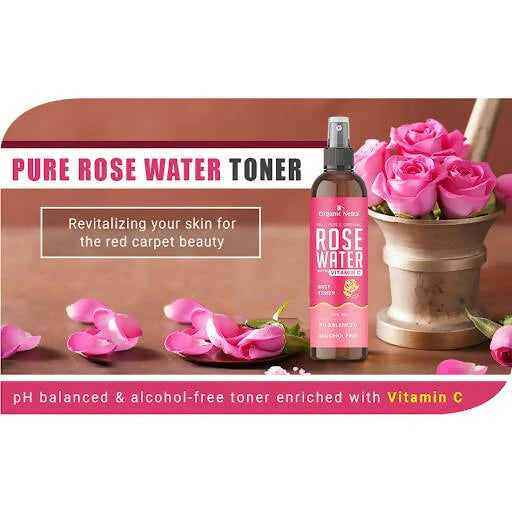 Organic Netra Rose Water with Vitamin C - 200 ml