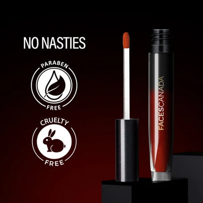 Faces Canada Comfy Silk Liquid Lipstick - Ebony Rose 14 - 3 ml