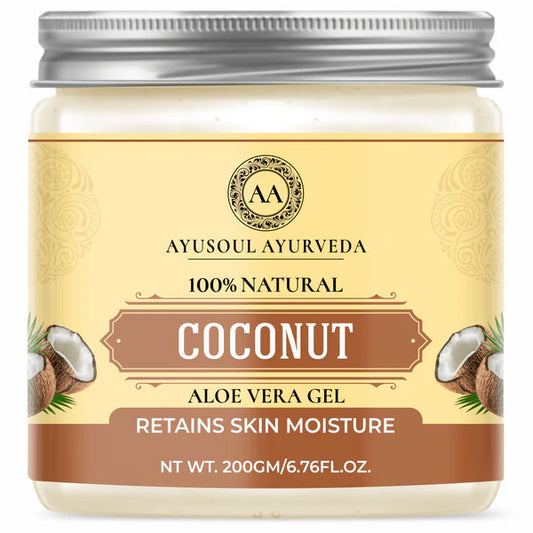 Ayusoul Ayurveda Sandalwood Aloe Vera Gel For Face & Body Skin Treatment - 200 gm