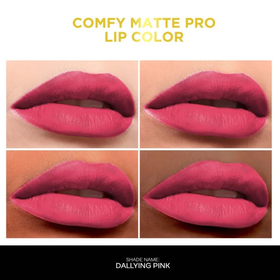 Faces Canada Comfy Matte Pro Liquid Lipstick - Dallying Pink 12 - 5.5 ml