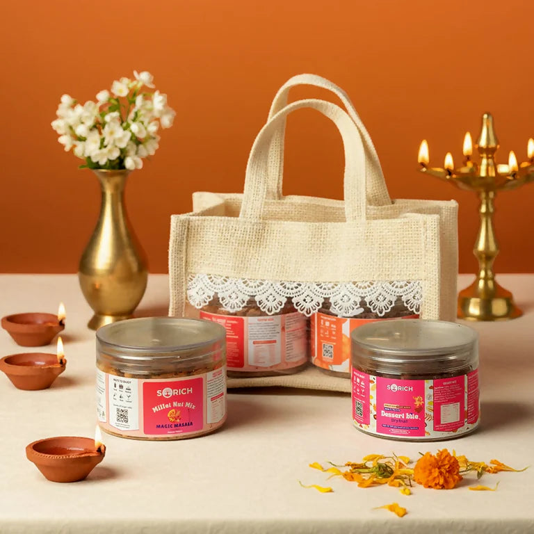 Sorich Organics Mini Light and Bites Hamper Diwali Gift - Gift Box
