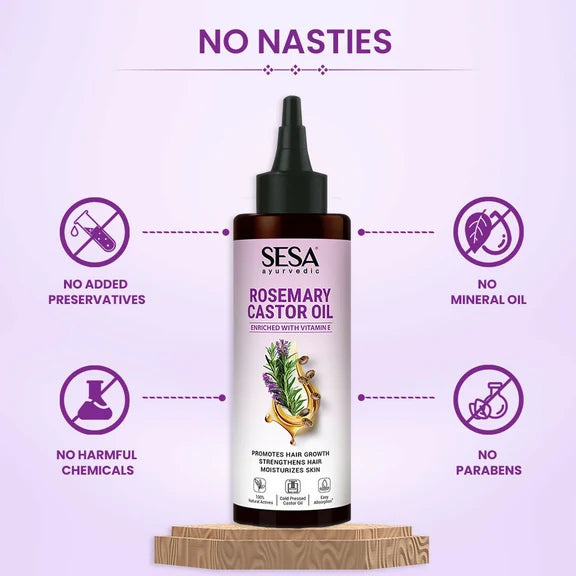 Sesa Ayurvedic Rosemary Hair Oil With Castor Oil - 200 ml