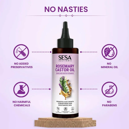 Sesa Ayurvedic Rosemary Hair Oil With Castor Oil - 200 ml