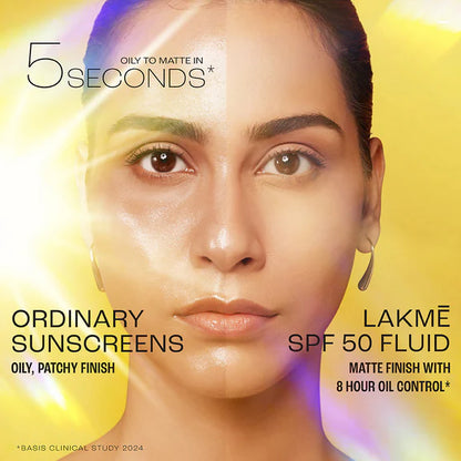 Lakme Sun Expert Dry Matte Fluid SPF 50 PA++++ Sunscreen With 1% Niacinamide & Ceramide - 50 ml