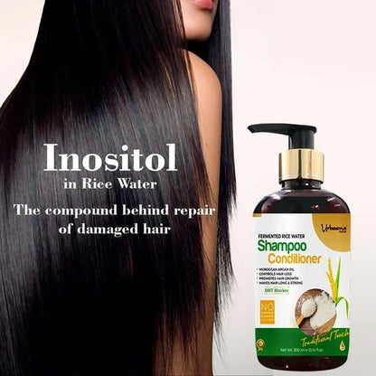 Urbaano Herbal Natural 21 Onion Hair Oil & Fermented Rice Extract Rich Shampoo - combo