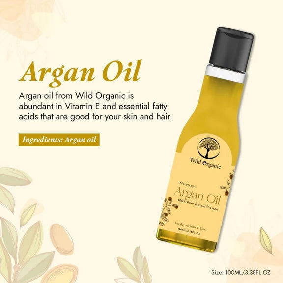 Wild Organic Cold Pressed Argan Hair Oil - 100 ml