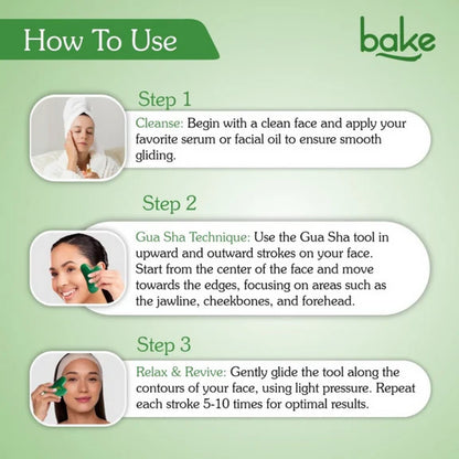Bake Jade Gua Sha Face Massage Tool