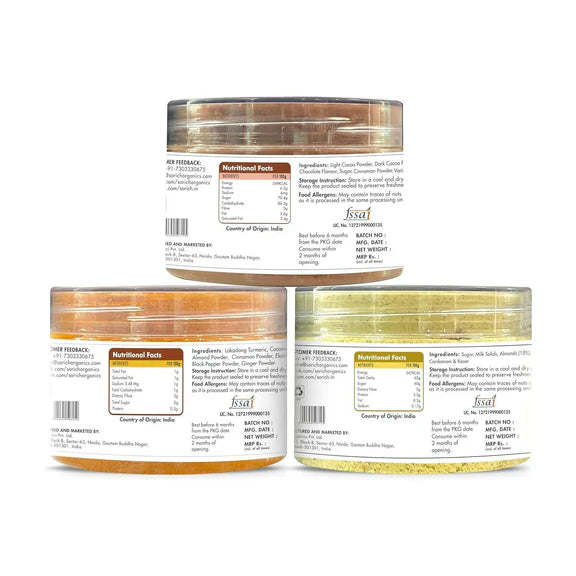 Sorich Organics Chocolate Badam Milk Golden Latte Jars Combo - combo