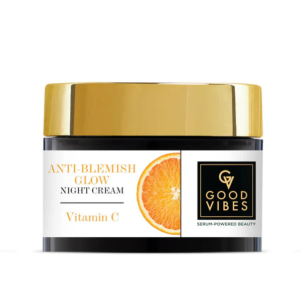 Good Vibes Anti-Blemish Vitamin C Glow Night Cream - Spotless, Brightening, Depigmentation, Reduces dark spot - 50 gm