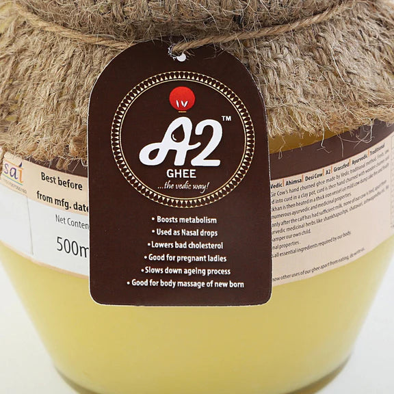 Isha Vasyam A2 Desi Ghee - Desi Gir Cow's Vedic Traditional Grassfed Ghee - 500 ml