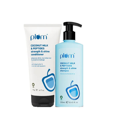 Plum Coconut Milk & Peptides Conditioner & Shampoo Combo - combo