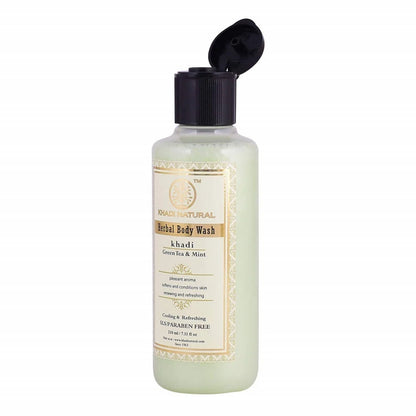 Khadi Natural Green Tea & Mint Herbal Body wash - 210 ml