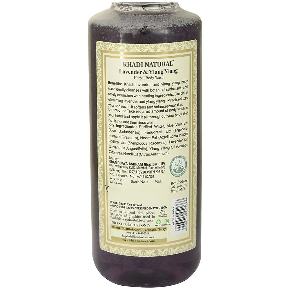 Khadi Natural Lavender & Ylang Ylang Herbal Body Wash - 210 ml