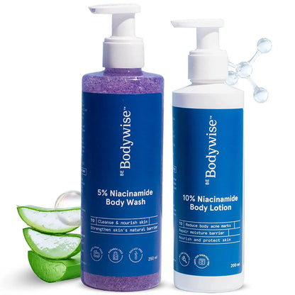 BeBodywise 5% Niacinamide Body Wash & 10% Niacinamide Body Lotion