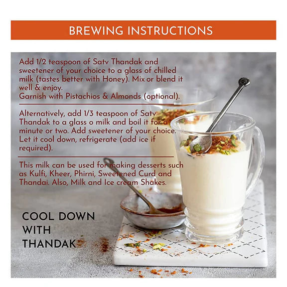 Satv Thandak Herbal Milk Mix - 100 gm
