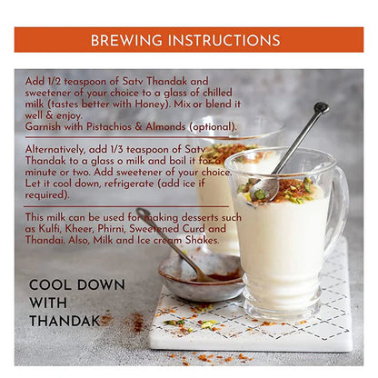 Satv Thandak Herbal Milk Mix - 100 gm